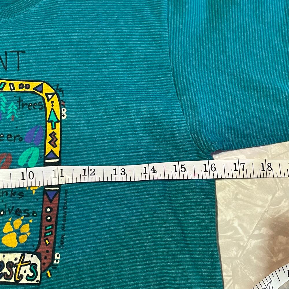 vtg vermont protect our forests carol hagen design 90s size large cotton poly - Picture 5 of 8